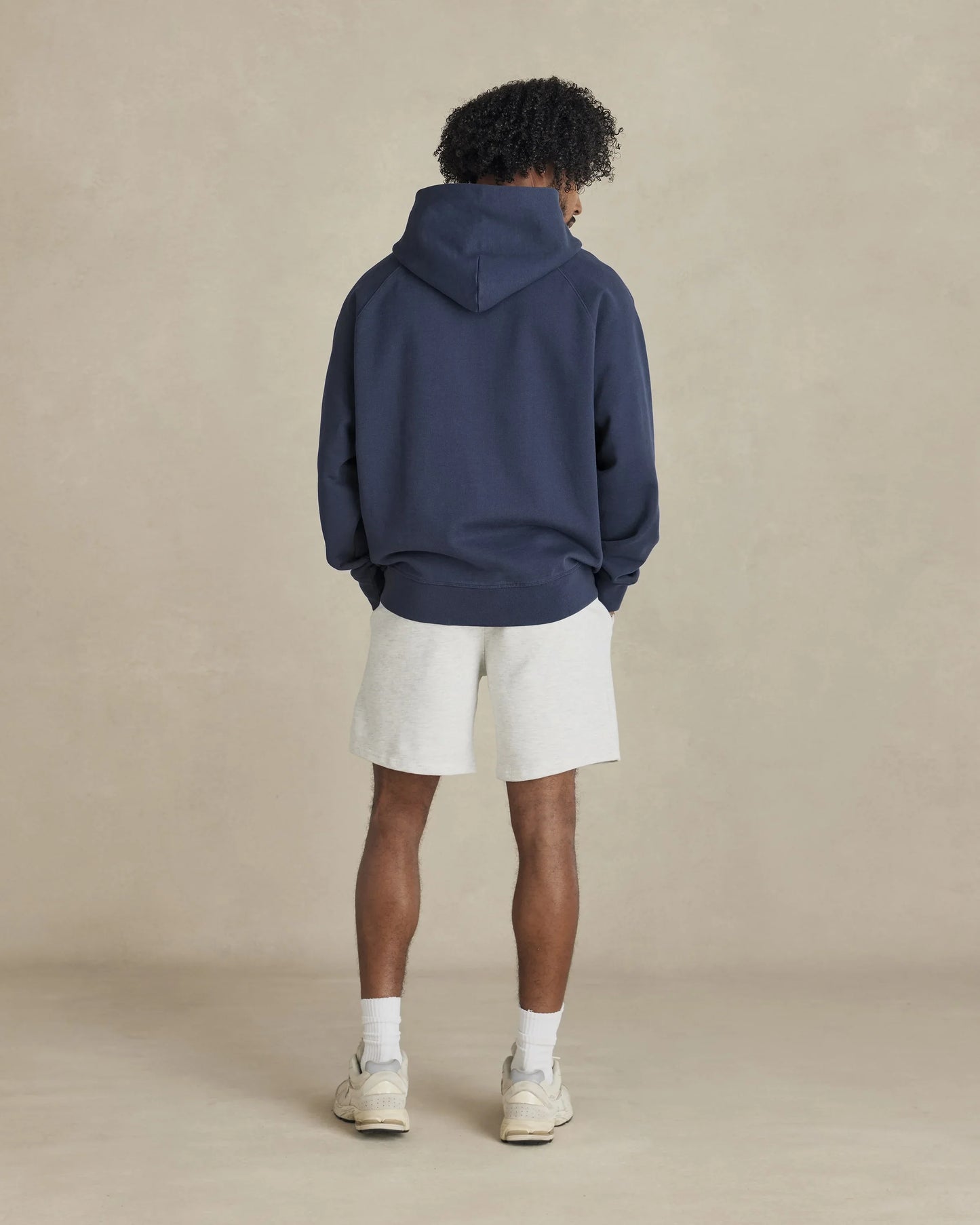 Organic Cotton French Terry Hoodie Heavyweight 15oz Navy