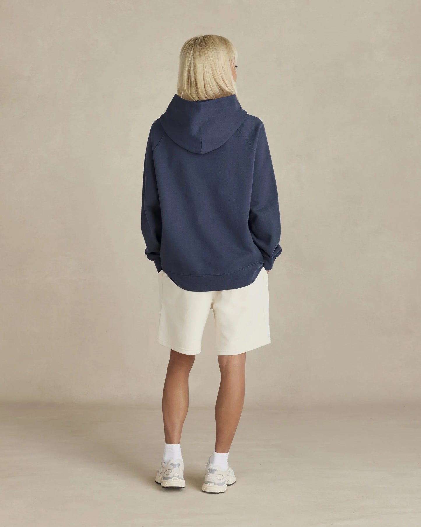 Organic Cotton French Terry Hoodie Heavyweight 15oz Navy