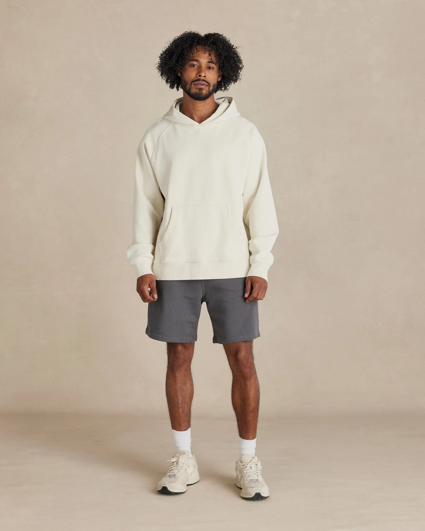 Organic Cotton French Terry Hoodie Heavyweight 15oz Natural