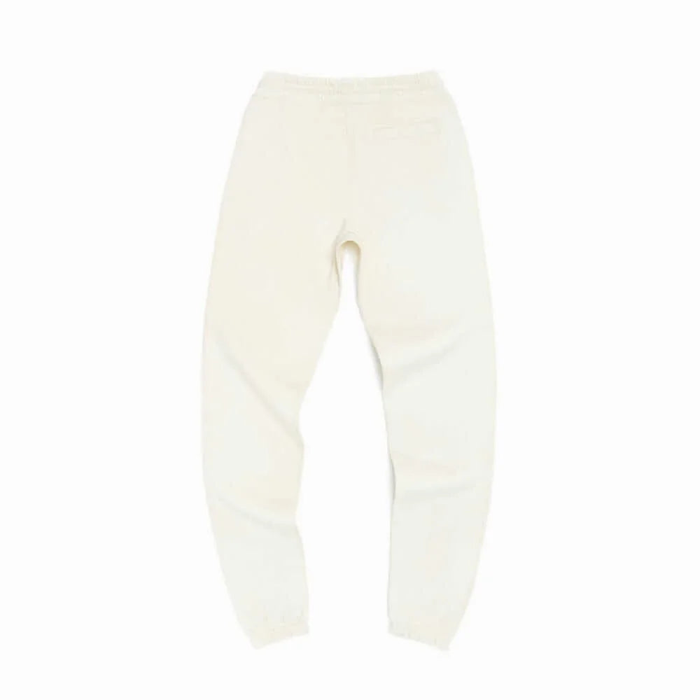 Rose & Rae Threads organic cotton sweatpants midweight in cream color with elastic cuffs and waistband