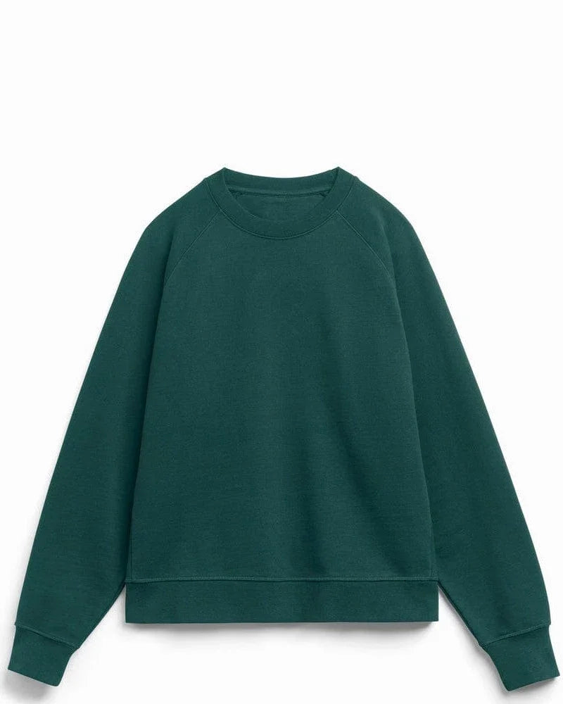 Organic Cotton French Terry Crew Sweatshirt Heavyweight 15oz Ivy - Rose & Rae Threads