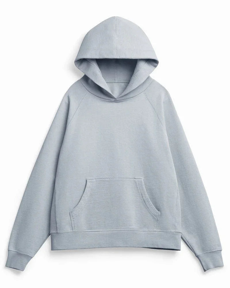 Organic Cotton French Terry Hoodie Heavyweight 15oz Mineral - Rose & Rae Threads