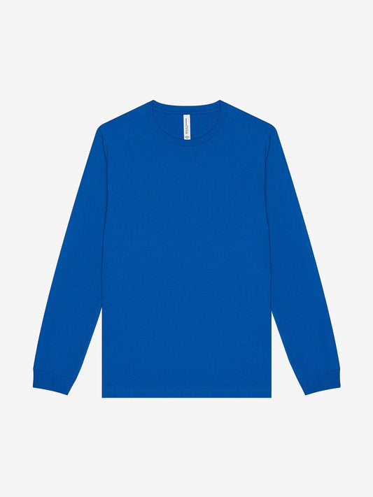 Premium COED 4.2oz Lightweight Long Sleeve Shirt. Soft 100% Airlume Combed & Ring-Spun Cotton - $25 Royal