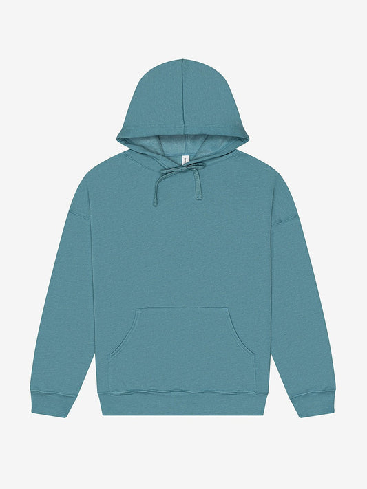 COED 8 OZ LIGHTWEIGHT HOODIE. SOFT AIRLUME COMBED & RING-SPUN COTTON BLEND - HEATHER BLUE LAGOON