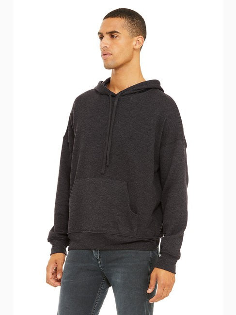 COED 8 OZ LIGHTWEIGHT HOODIE. SOFT AIRLUME COMBED & RING-SPUN COTTON BLEND - DARK GREY HEATHER