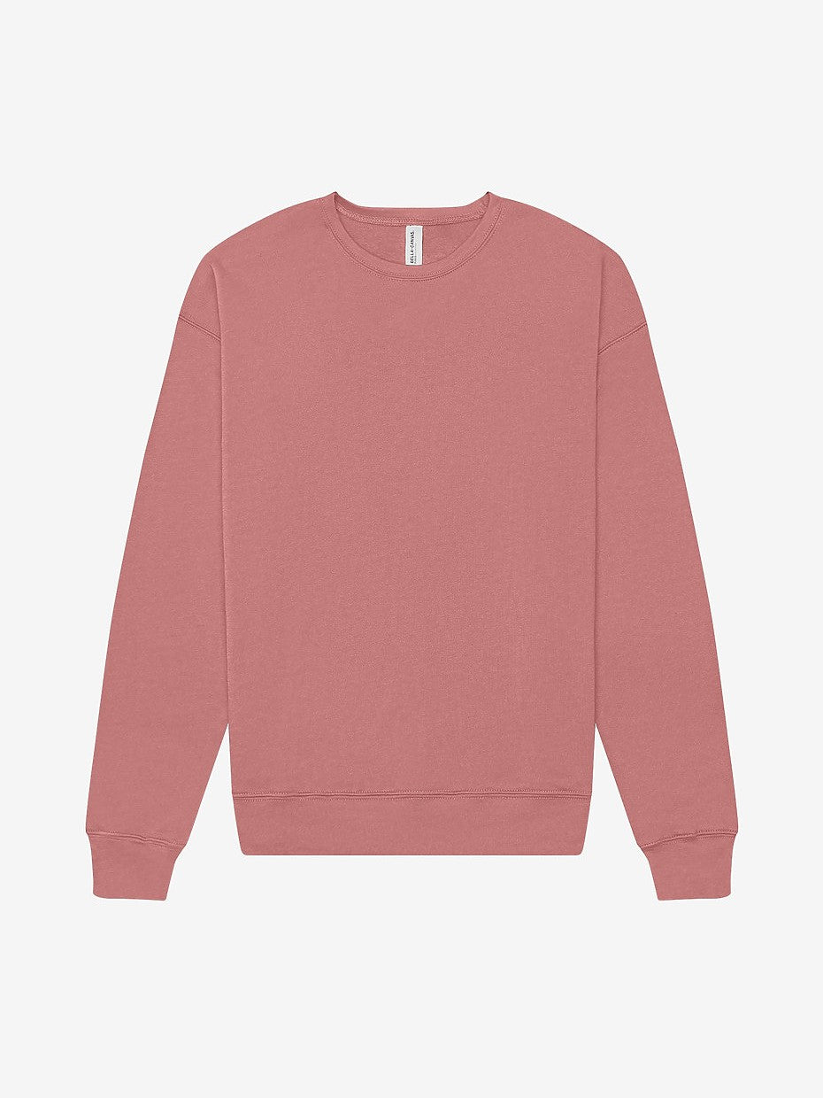 ULTRA-SOFT COED 8oz LIGHTWEIGHT SWEATSHIRT. AIRLUME COMBED & RING-SPUN COTTON/POLY BLEND - MAUVE