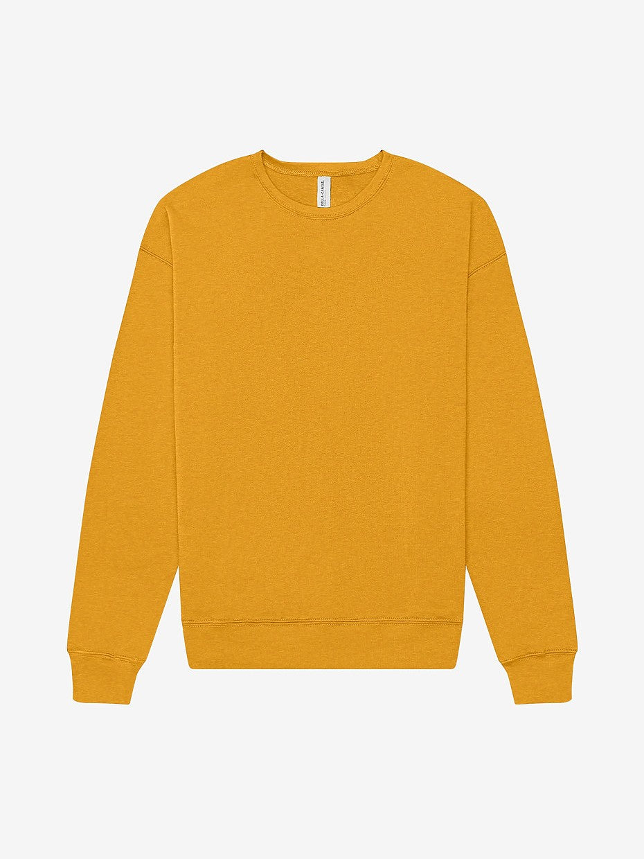 ULTRA-SOFT COED 8oz LIGHTWEIGHT SWEATSHIRT. AIRLUME COMBED & RING-SPUN COTTON/POLY BLEND - HEATHER MUSTARD