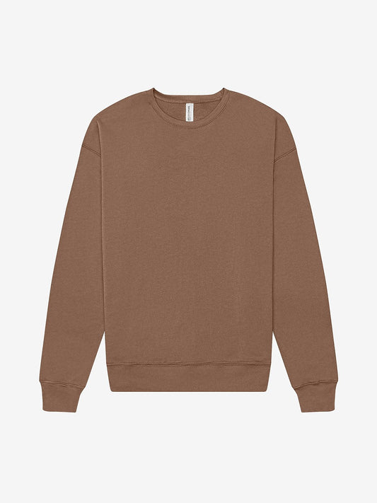 ULTRA-SOFT COED 8oz LIGHTWEIGHT SWEATSHIRT. AIRLUME COMBED & RING-SPUN COTTON/POLY BLEND - VINTAGE BROWN