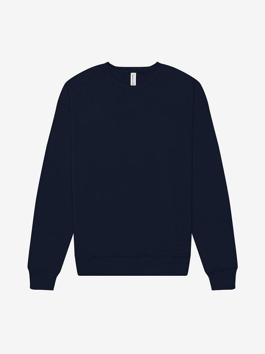 ULTRA-SOFT COED 8oz LIGHTWEIGHT SWEATSHIRT. AIRLUME COMBED & RING-SPUN COTTON/POLY BLEND - NAVY