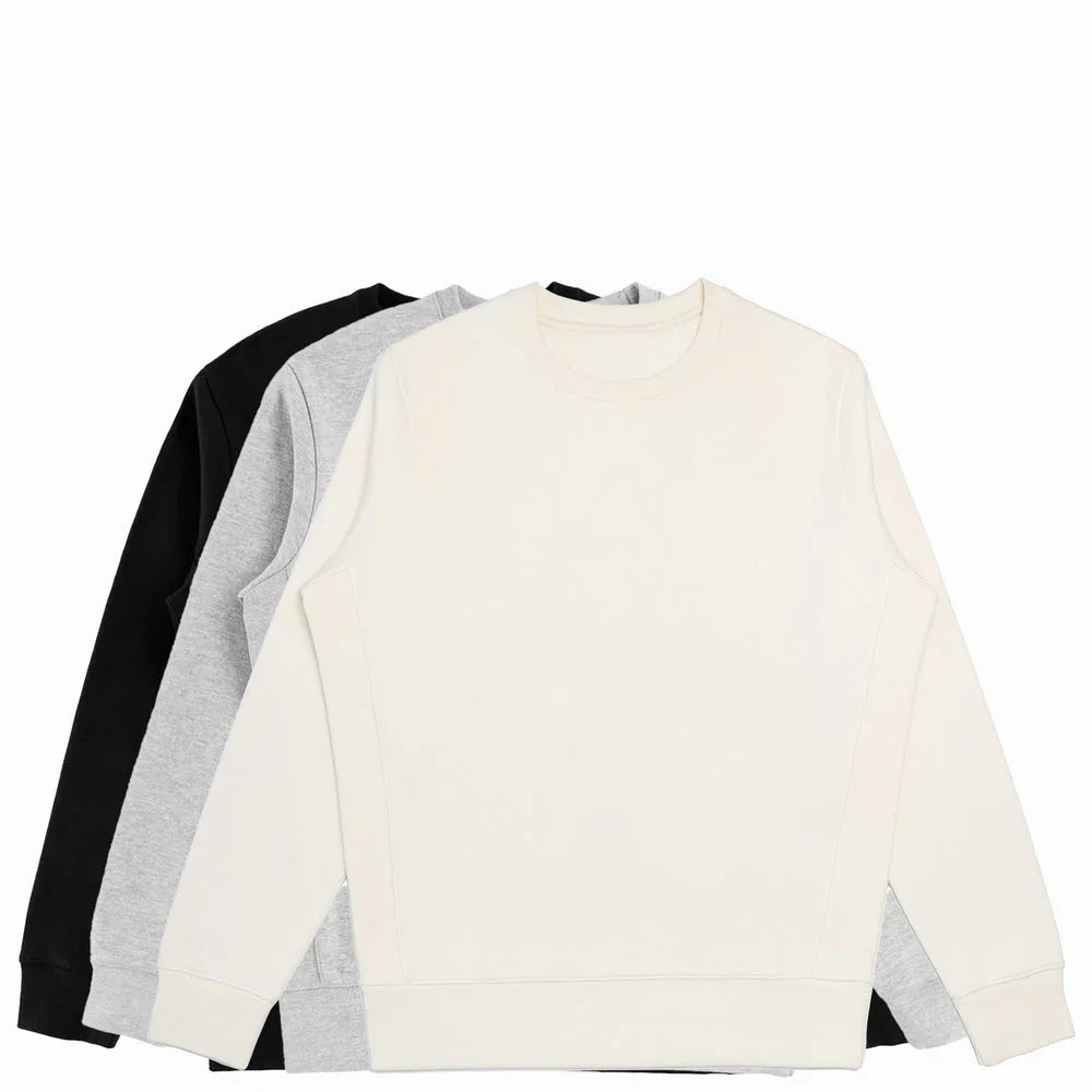 ORGANIC BRUSHED COTTON CREWNECK 3 PACK $195