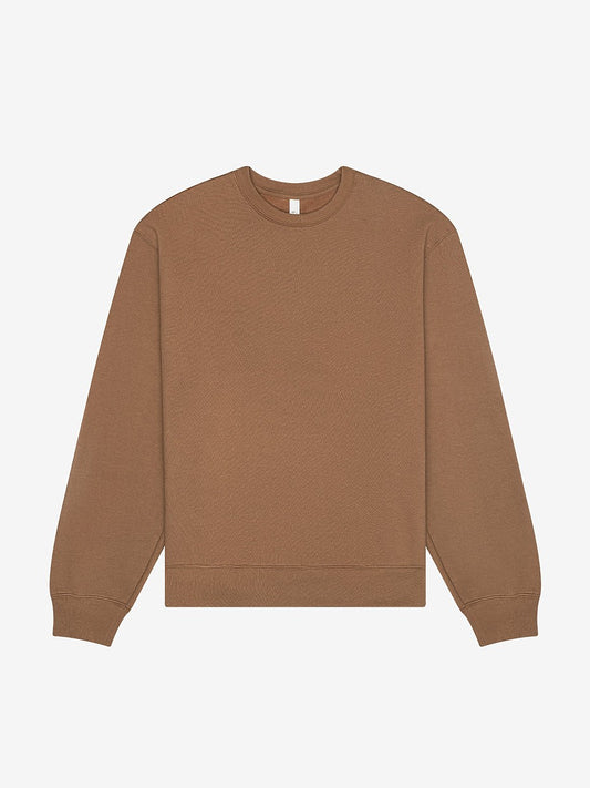 ULTRA-SOFT COED 10oz AIRLUME & RING-SPUN COTTON BLEND SWEATSHIRT - VINTAGE BROWN