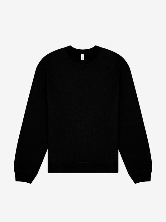 ULTRA-SOFT COED 10oz AIRLUME & RING-SPUN COTTON BLEND SWEATSHIRT - BLACK