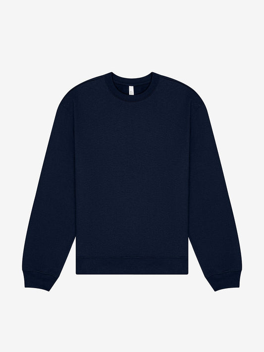 ULTRA-SOFT COED 10oz AIRLUME & RING-SPUN COTTON BLEND SWEATSHIRT - NAVY