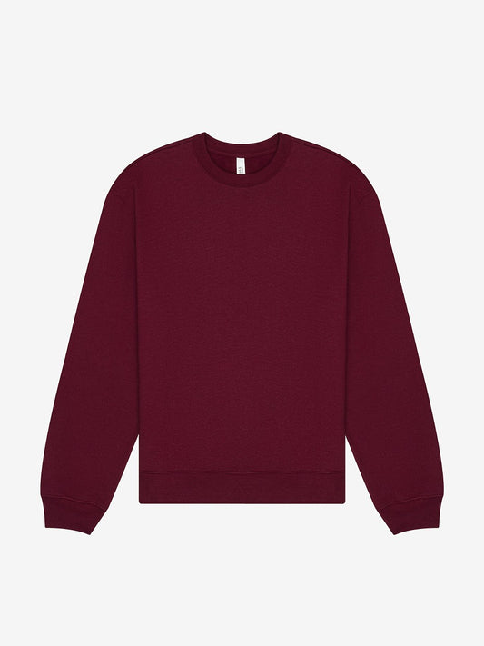 ULTRA-SOFT COED 10oz AIRLUME & RING-SPUN COTTON BLEND SWEATSHIRT - MAROON