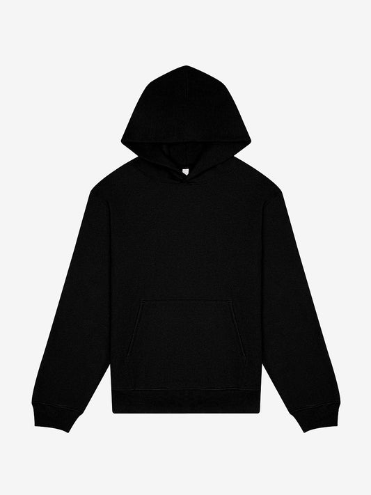 COED 10oz MIDWEIGHT HOODIE. SOFT AIRLUME COMBED & RING-SPUN COTTON BLEND - BLACK