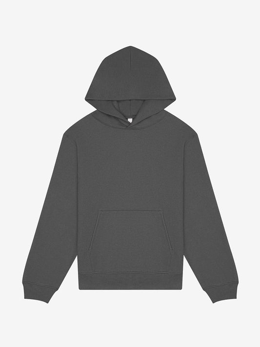 COED 10oz MIDWEIGHT HOODIE. SOFT AIRLUME COMBED & RING-SPUN COTTON BLEND -  ASPHALT