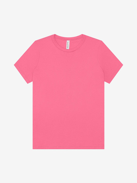 WOMEN'S 100% AIRLUME COMBED & RING-SPUN COTTON T-SHIRT -  CHARITY PINK