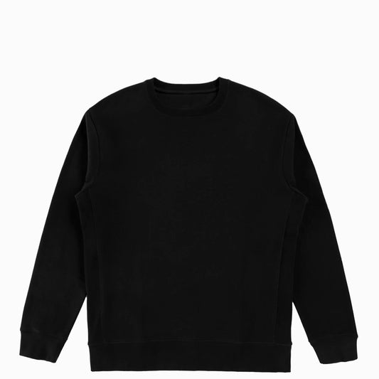 Organic Brushed Cotton Crewneck Sweatshirt Midweight 12oz Black - Rose & Rae Threads