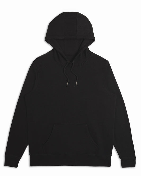 Organic Cotton French Terry Hoodie Midweight 10oz Black - Rose & Rae Threads
