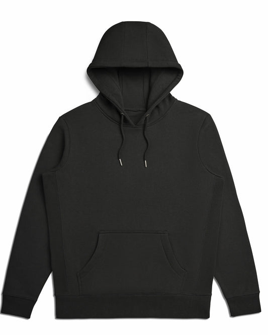 Organic Brushed Cotton Hoodie Midweight 12oz Black - Rose & Rae Threads