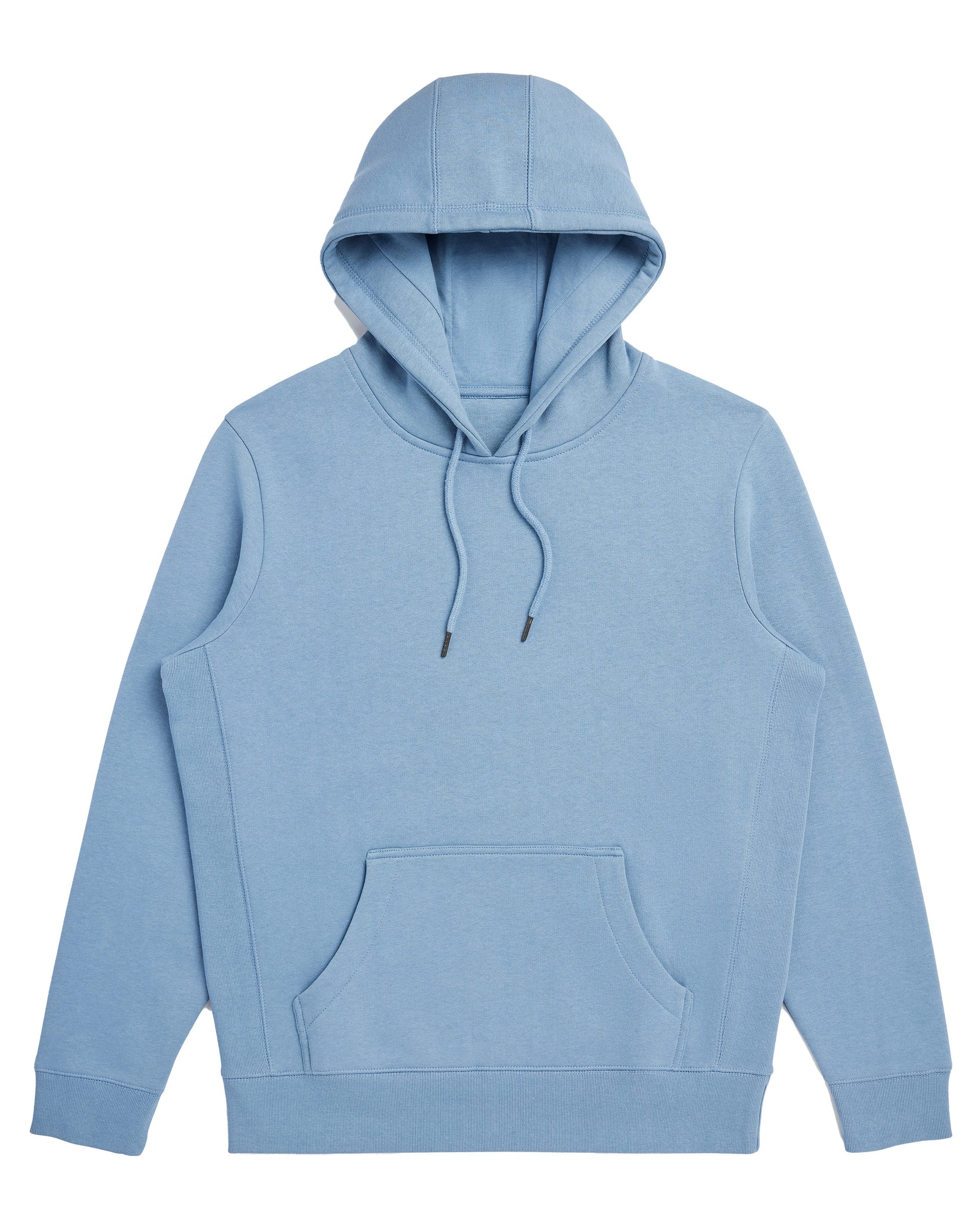 Organic Brushed Cotton Hoodie Midweight 12oz Cloudy Blue - Rose & Rae Threads