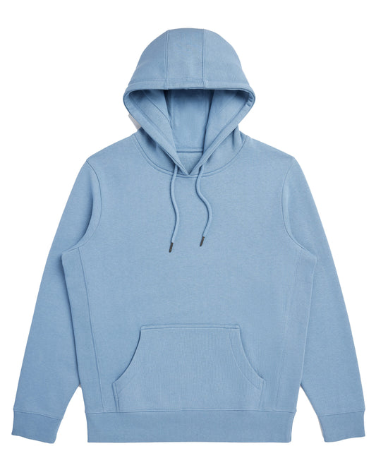 Organic Brushed Cotton Hoodie Midweight 12oz Cloudy Blue - Rose & Rae Threads