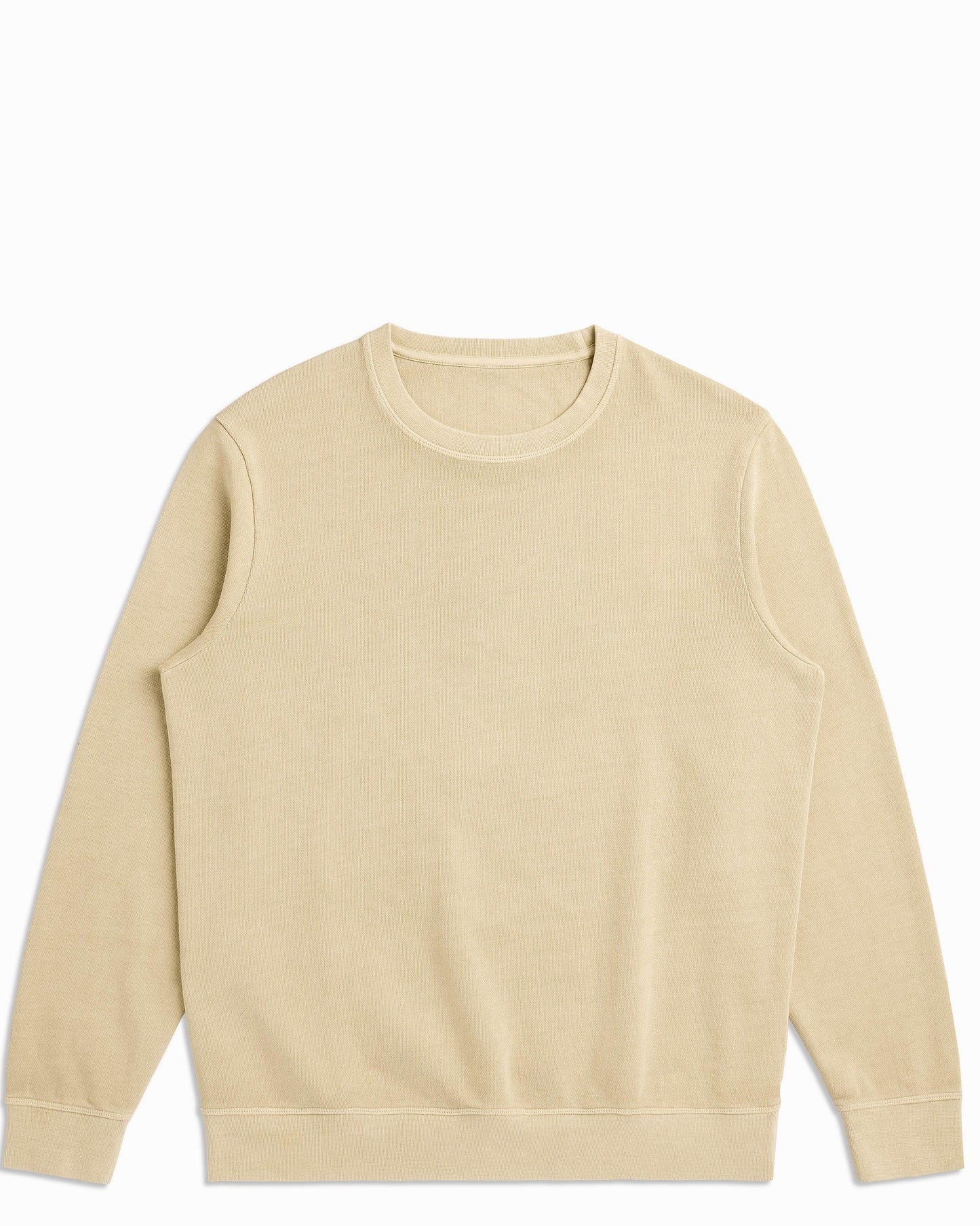 Organic Cotton French Terry Crewneck Midweight 10oz Dune - Rose & Rae Threads
