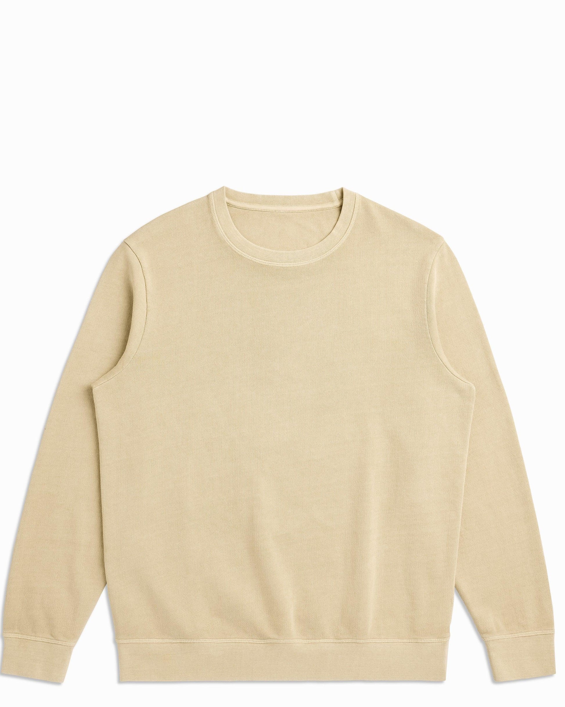 Organic Cotton French Terry Crewneck Midweight 10oz Dune - Rose & Rae Threads