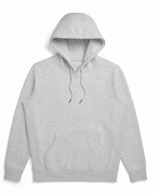 Organic Brushed Cotton Hoodie Midweight 12oz Heather Grey - Rose & Rae Threads