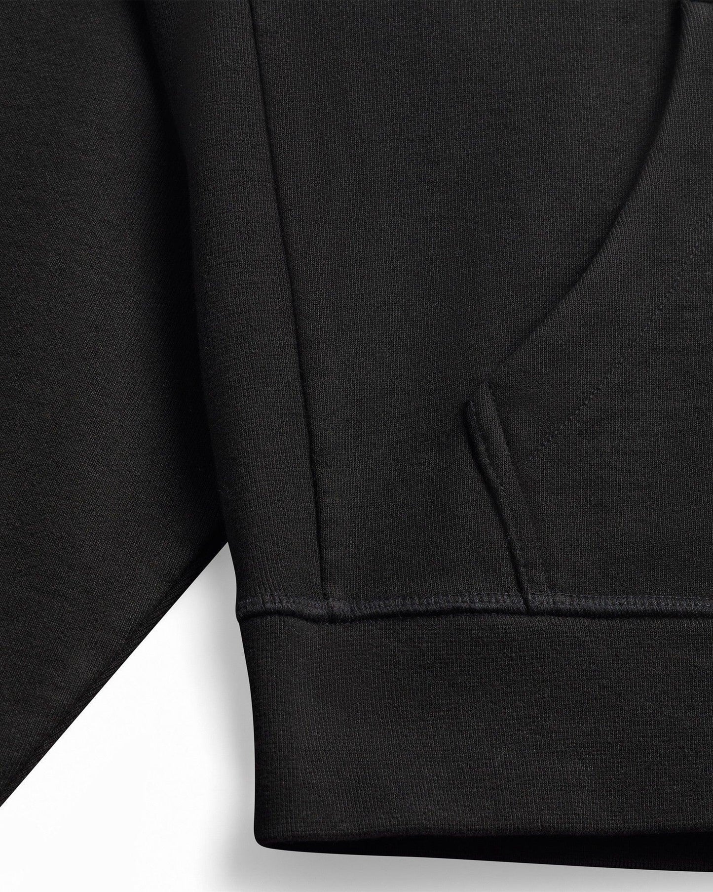Organic Cotton French Terry Hoodie Heavyweight 15oz Black