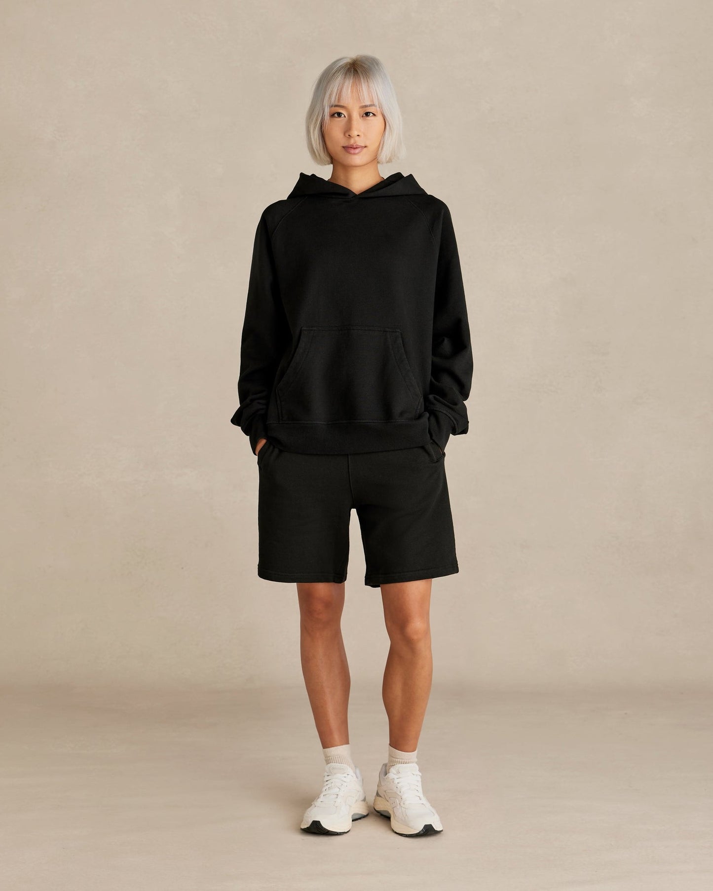 Organic Cotton French Terry Hoodie Heavyweight 15oz Black