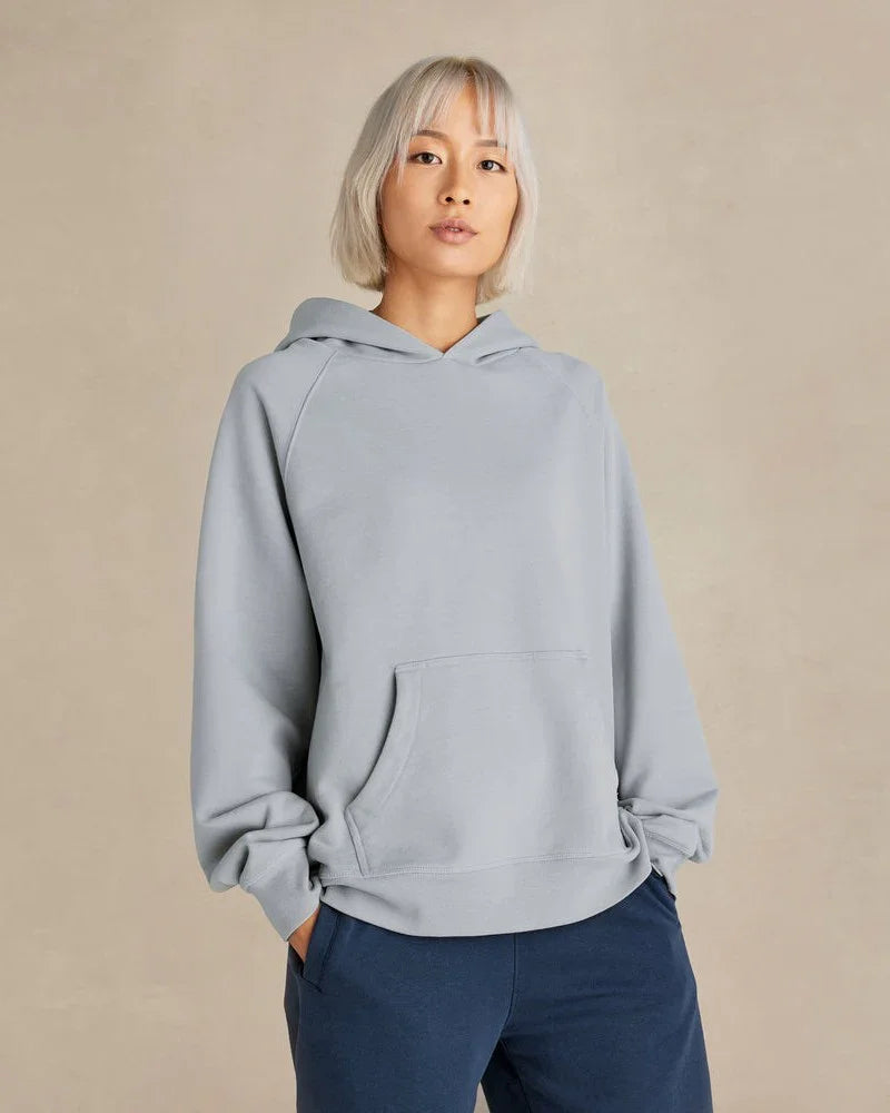Organic Cotton French Terry Hoodie Heavyweight 15oz Mineral - Rose & Rae Threads