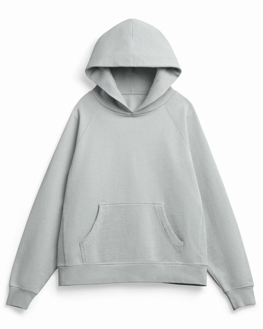 Organic Cotton French Terry Hoodie Heavyweight 15oz Mineral - Rose & Rae Threads