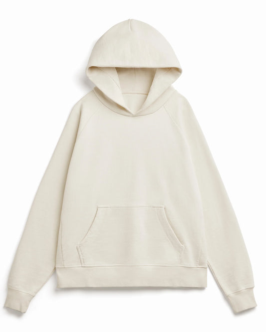Organic Cotton French Terry Hoodie Heavyweight 15oz Natural - Rose & Rae Threads