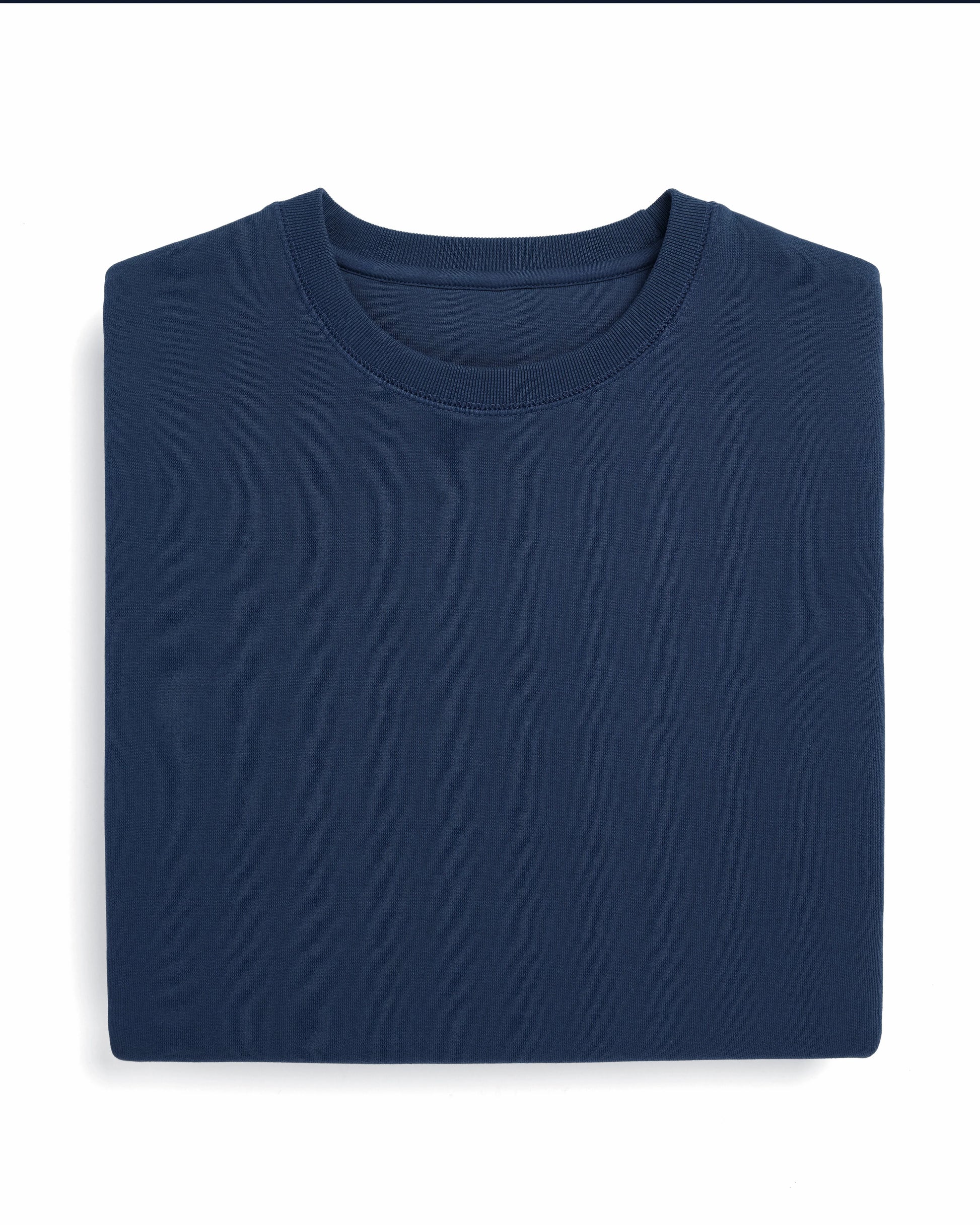 Organic Brushed Cotton Crewneck Sweatshirt Midweight 12oz Ocean Navy - Rose & Rae Threads