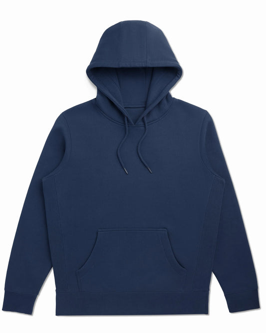 Organic Brushed Cotton Hoodie Midweight 12oz Navy - Rose & Rae Threads