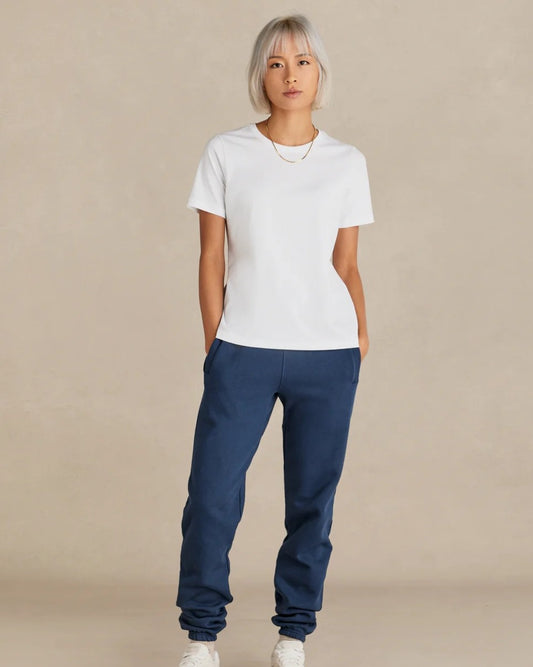 Organic Brushed Cotton Sweatpants - Navy - Rose & Rae Threads