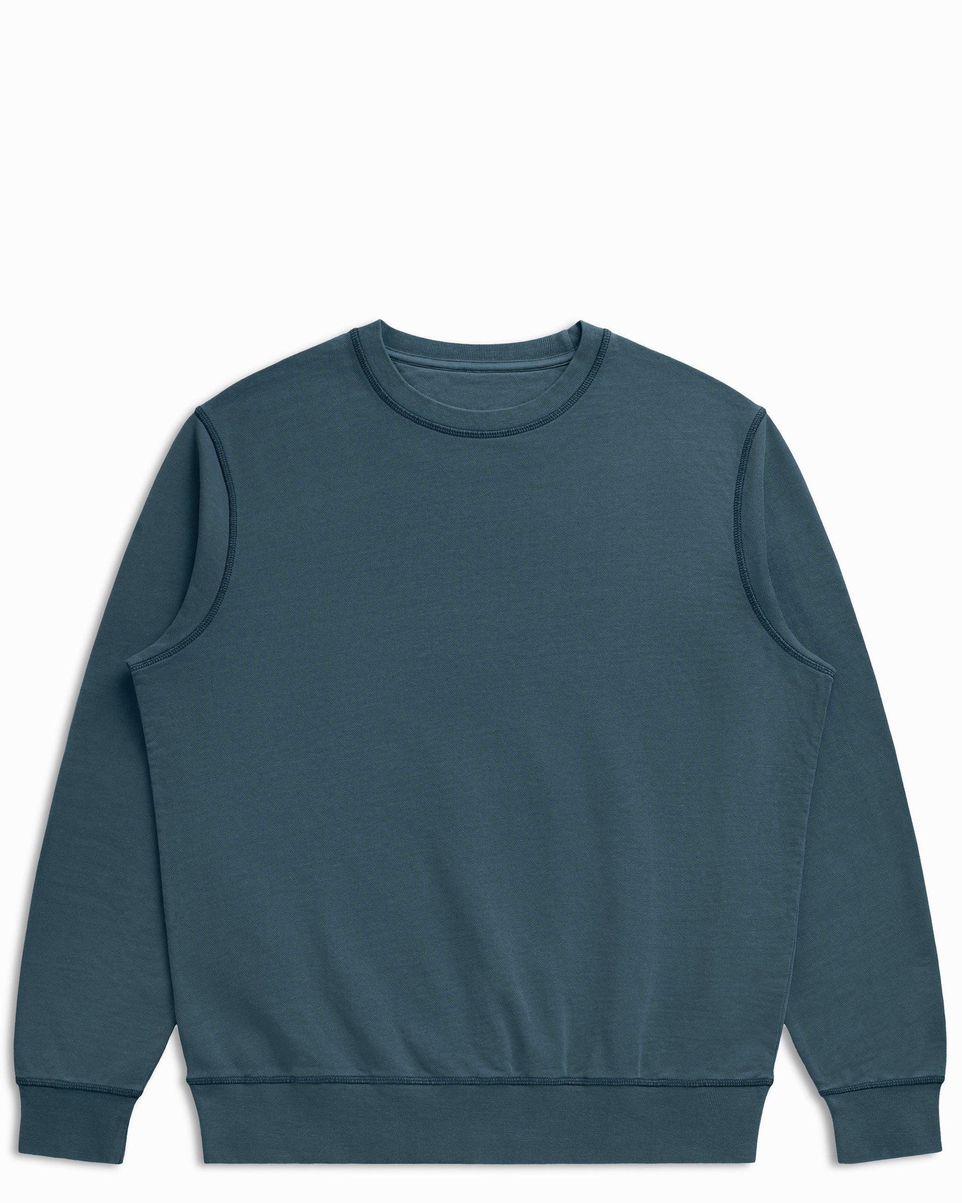 Organic Cotton French Terry Crewneck Midweight 10oz Seaside - Rose & Rae Threads