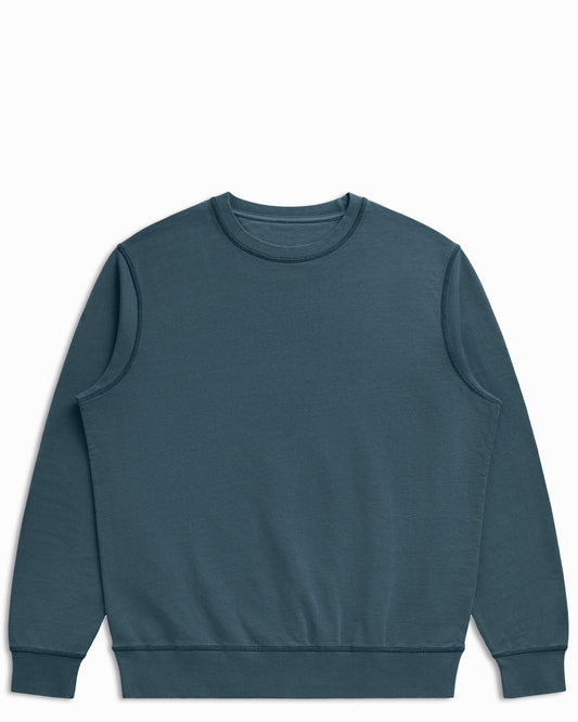 Organic Cotton French Terry Crewneck Midweight 10oz Seaside - Rose & Rae Threads