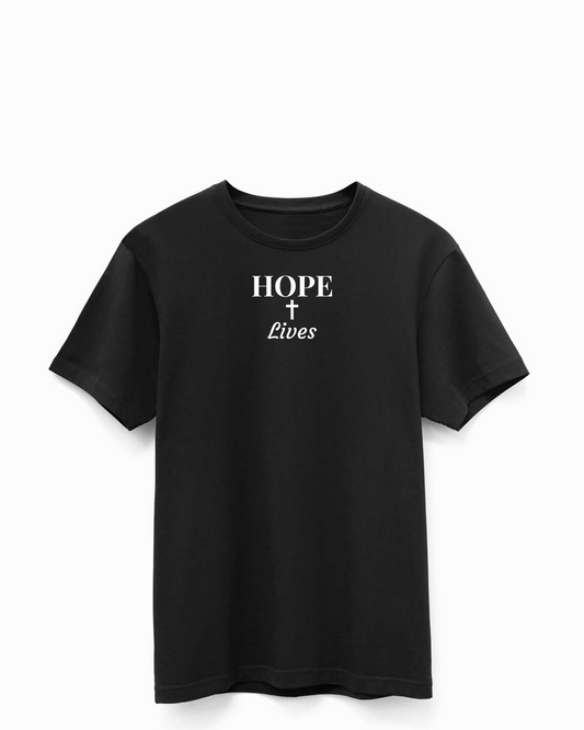 SUPIMA® Cotton "HOPE Lives" Christian T-Shirt, Black