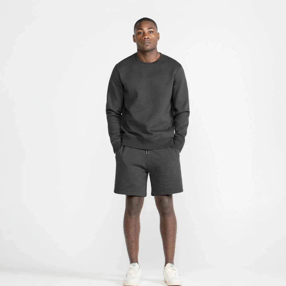 Rose & Rae Organic Brushed Cotton Crewneck Midweight 12oz Slate - Rose & Rae Threads
