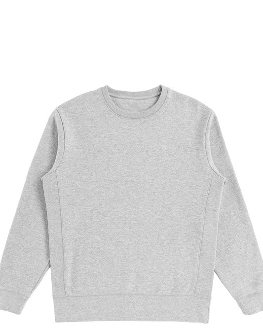 S 100% Premium Organic Brushed Cotton Crew, Coed 12oz - Heather Grey 100% Premium Organic Brushed Cotton Crew, Coed 12oz - Heather Grey Product Description